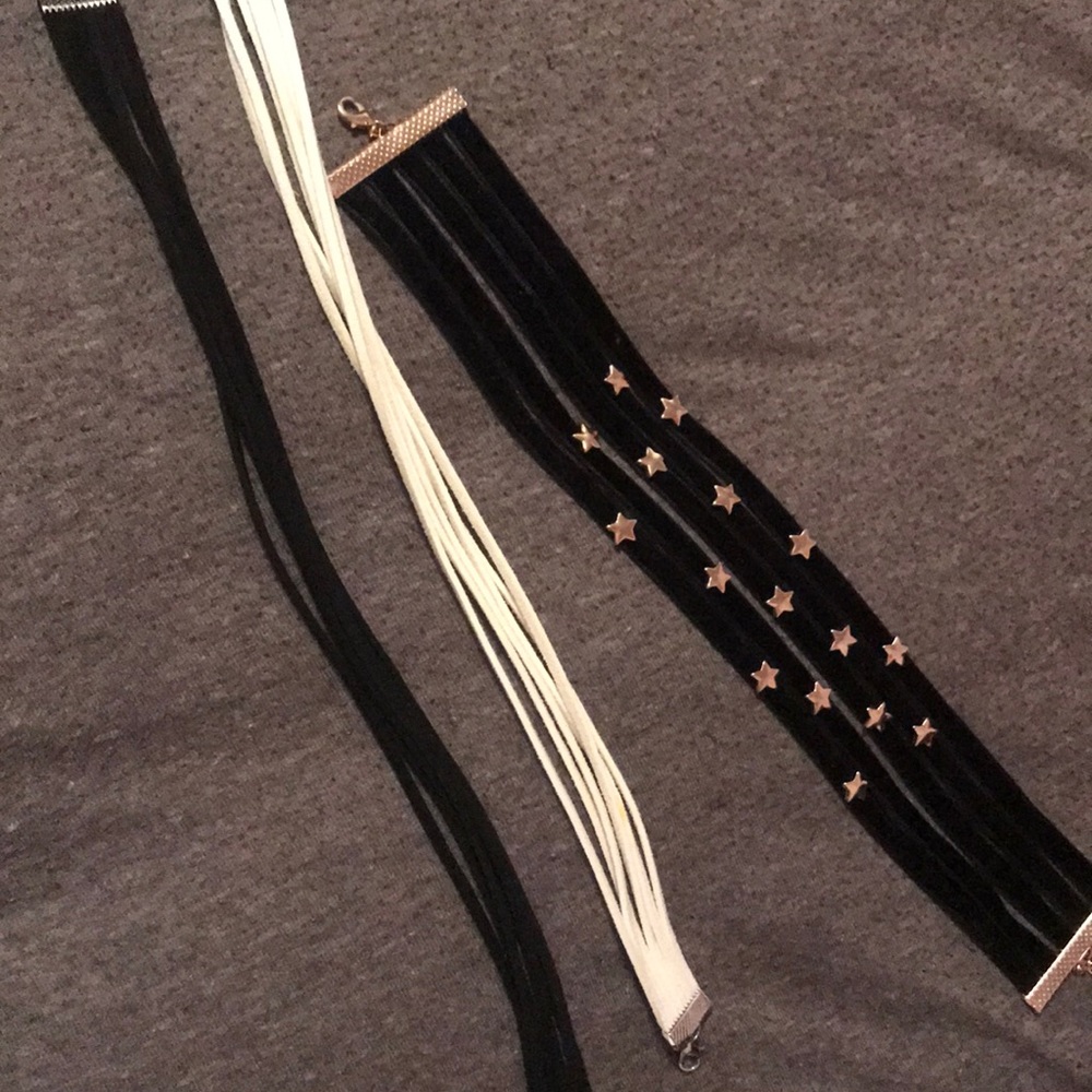 3 wrap chokers so cute for concerts